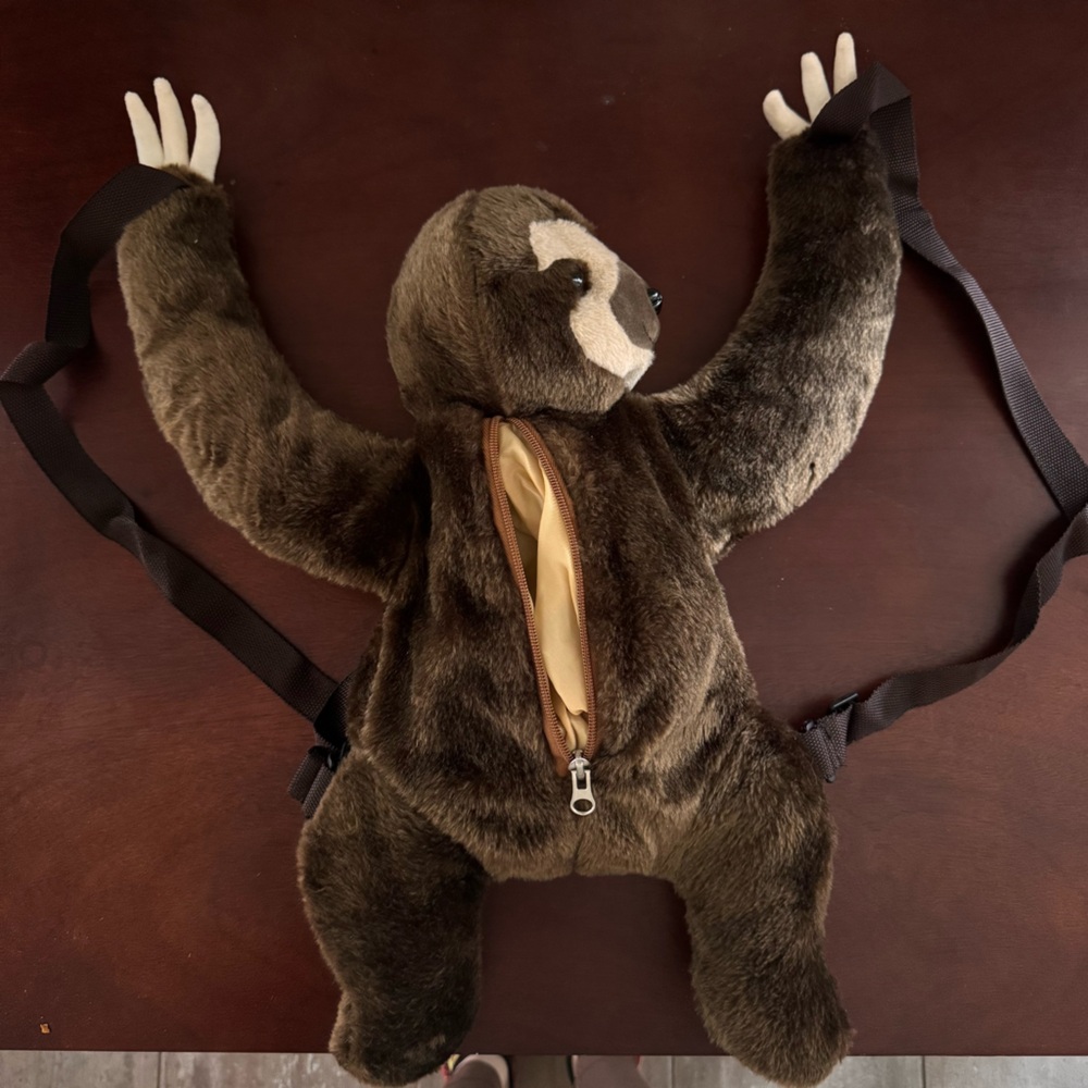 Brown Sloth Plush Backpack - image 1